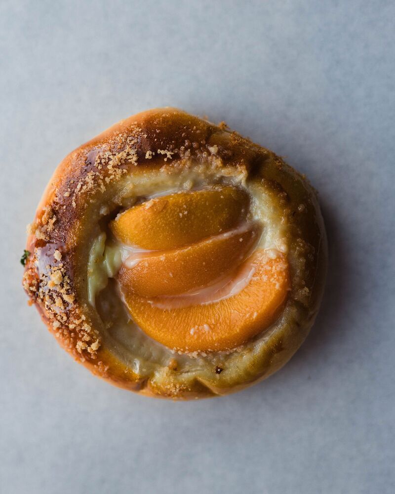 Apricot custard danish